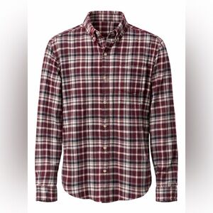 RedHead Brand Co‎ Men's Large Burgundy Plaid Flannel Button Down Shirt